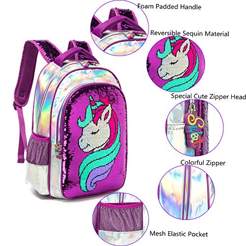 unicorn reversible sequin backpack