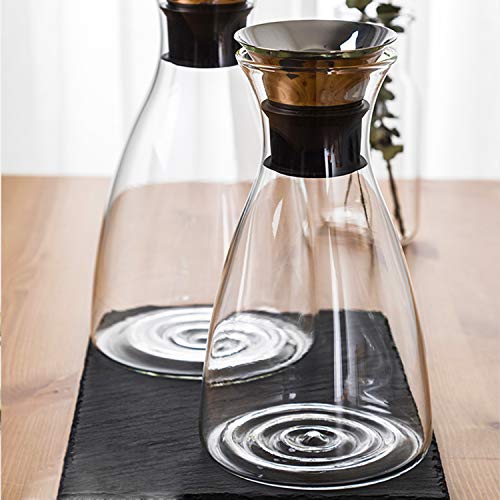Glass Pitcher, OAMCEG 50 Ounces Glass Water Jug/Carafe with Drip-Free Stainless Steel Lid - Great for Homemade Beverage/Iced Tea/Milk/Coffee/Serving Wine - Thumbnail 7