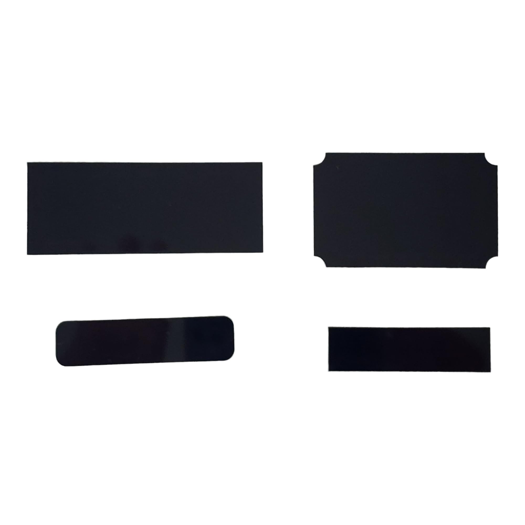 Laser Engraving Blanks CO2 Engravable Black Over Brass Plated Steel 15 Pieces Assorted