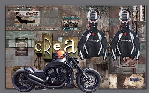 CHCYCLE Motorcycle Accessories Helmet Holder Jacket Hanger Wall Mounted Multifunctional Rack (2 Pack)