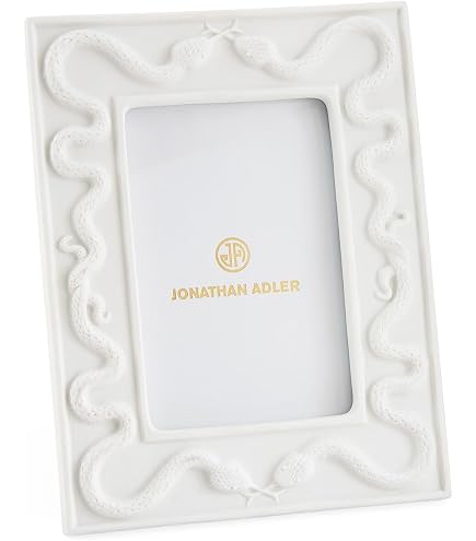 Amazon.com - Jonathan Adler Eden White Porcelain Picture Frame, 4