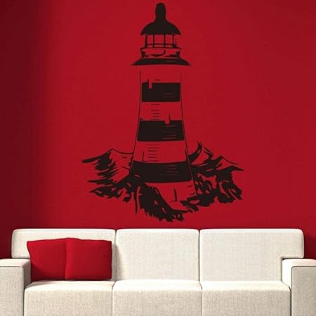 Faro clásico mar navegación etiqueta de la pared calcomanía de pared