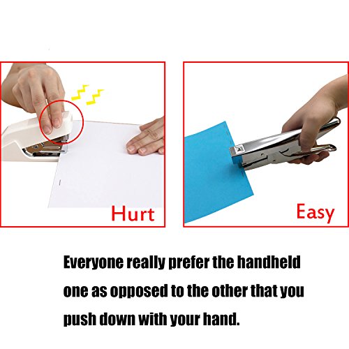 Heavy Duty Staplers - Desktop Staplers with 1000 Staples Stapler 20 sheets Capacity Fit 24/6 & 26/6 Staples for Home Office - Thumbnail 3