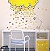 200 Raining Emoticons Wall Decal Sticker. Great Party Favors and for Kid's Room. #6093