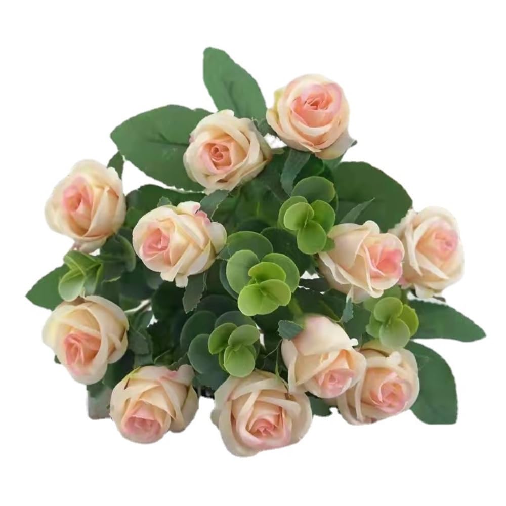 Rose Artificial Flowers 11 Pieces Silk Artificial Rose Flowers Fake Flowers for Bridal Bouquet Home Wedding Party Decoration DIY