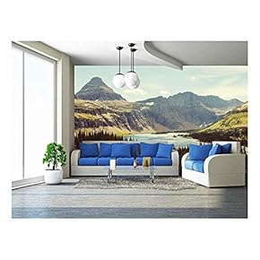 Glacier National Park Montana. - Removable Wall Mural | Self-Adhesive Large Wallpaper - 66x96 inches