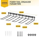 Yeabett Power Tool Storage Wall Mounted Floating Shelf Rack for 4 Drill Holders view 5
