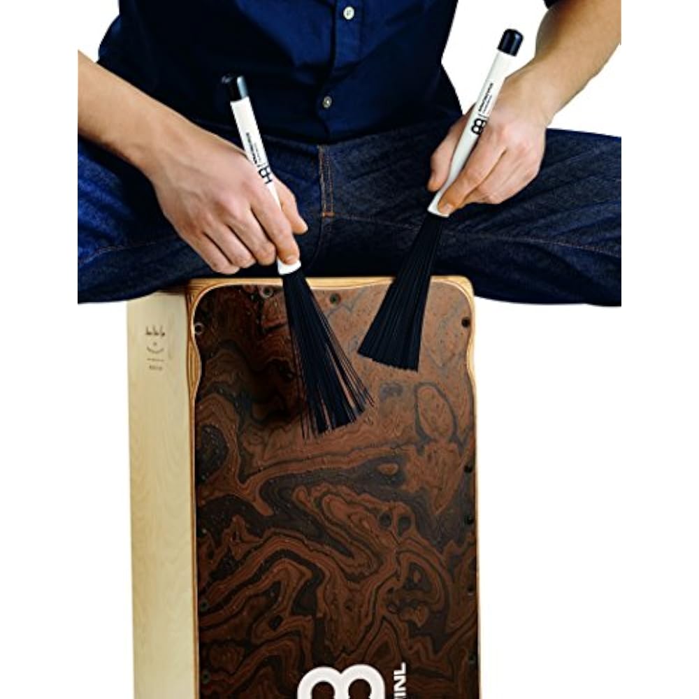 Drum & Percussion Accessories Retractable Nylon Brushes For Cajon, Pair