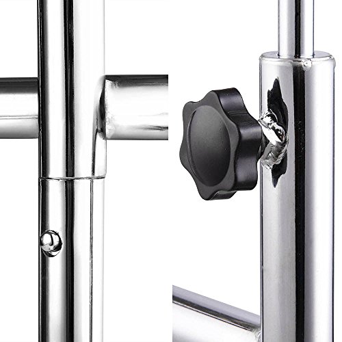 Rolling Mayo Instrument Stand Twin-Wheel w/ Removable Stainless Steel Tray Stainless Steel Adjustable Height Silver Tray Doctor Medical Tools Salon Tattoo Equipment