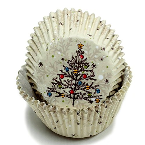 Chef Craft 50 Count Cupcake Liners, Tree with Decor