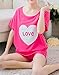 MyFav Pajama Set Big Girls Comfy PJS Lovely Heart Shape Printed Sleepwear Nighty