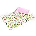 Maddie Moo Toddler/Travel Pillowcases, 1 Floral and 1 Solid Pink, Set of 2