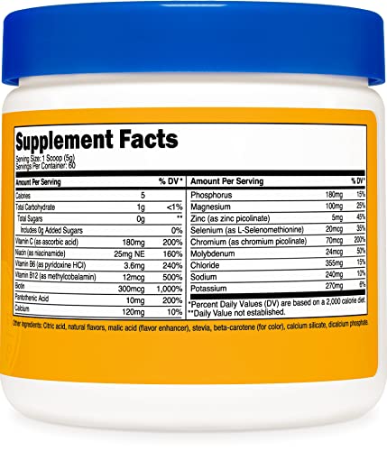 Nutricost Electrolytes Advanced Hydration Powder (Orange Mango) 60 Servings - Zero Sugar, 16 Vitamins & Minerals