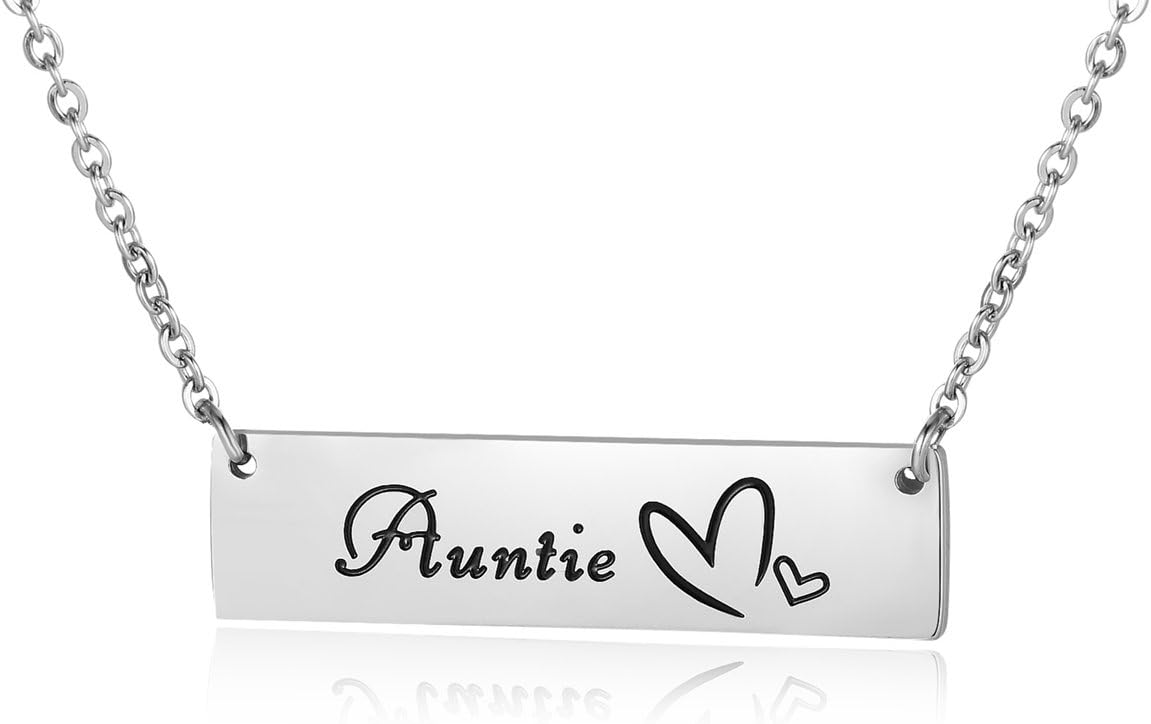 eloiGift for Aunt Necklace Pendant Christmas Birthday Gift for Auntie from Nephew Niece Jewelry