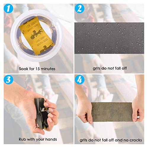 Grits Sandpaper MOHOO 36Sheets Sandpaper with Hand Sanding Block, 120