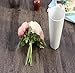 Artificial Rose Silk Pink Flowers 5 Flower Head Leaf DIY Home Table Garden Wedding Decor (Pink) ,KESEE