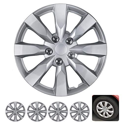 BDK Wheel Guards (4 Pack) Hubcaps for Car Accessories Wheel Covers