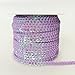 PEPPERLONELY Brand 100 Yard/Roll Metallic Faceted Sequin Trim 6mm(1/4 Inch), Lavender AB