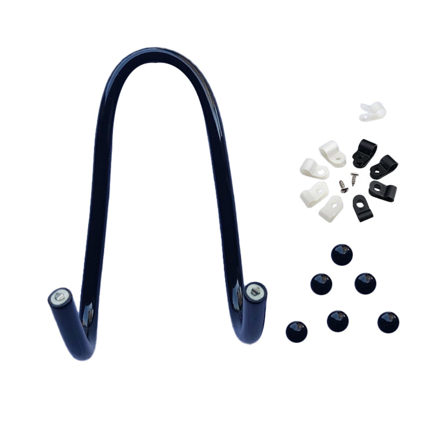 3 Pieces Garden Hose Hook, Garden Hose Hook, Wall Mounted Pipe Holder, Wall Screw Holder, Tool Shed, Storage Room, Wall Bracket, Rope Tube (Black)