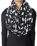 Lina & Lily Cute Rabbit Bunny Print Infinity Scarf Lightweight