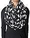 Lina & Lily Cute Rabbit Bunny Print Infinity Scarf Lightweight (Large Size)