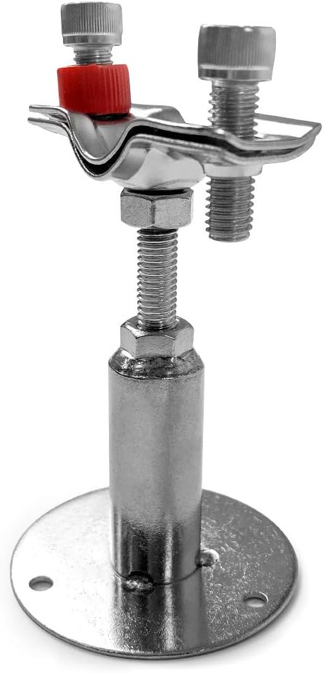 QWORK® Wall Mount Ceiling Mount Pipe Support, Adjustable Stainless Steel Bracket Clamp for Dia 51mm (1-1/2 inch) with Screws - Image 5