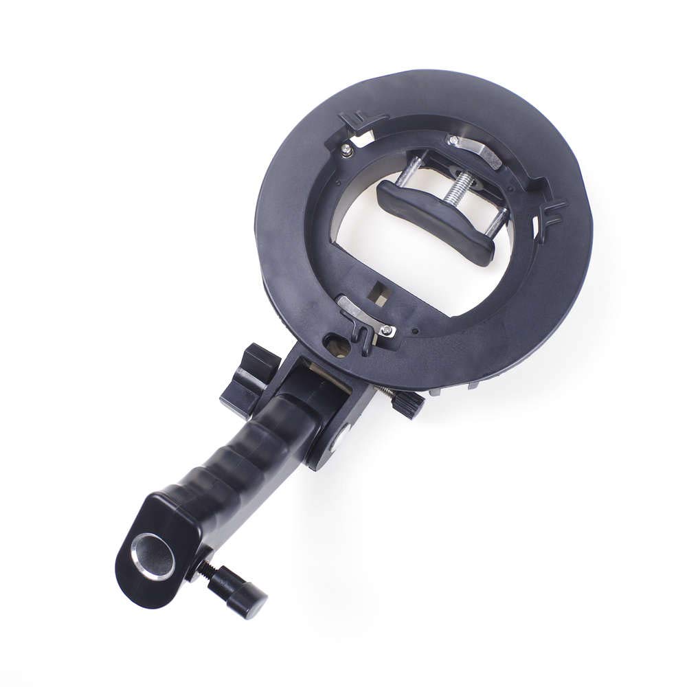 ANGEEK Photography Accessories Handheld Grip S-Type Flash Bracket Bowens S Mount Holder for Speedlite Flash Light Stand Softbox