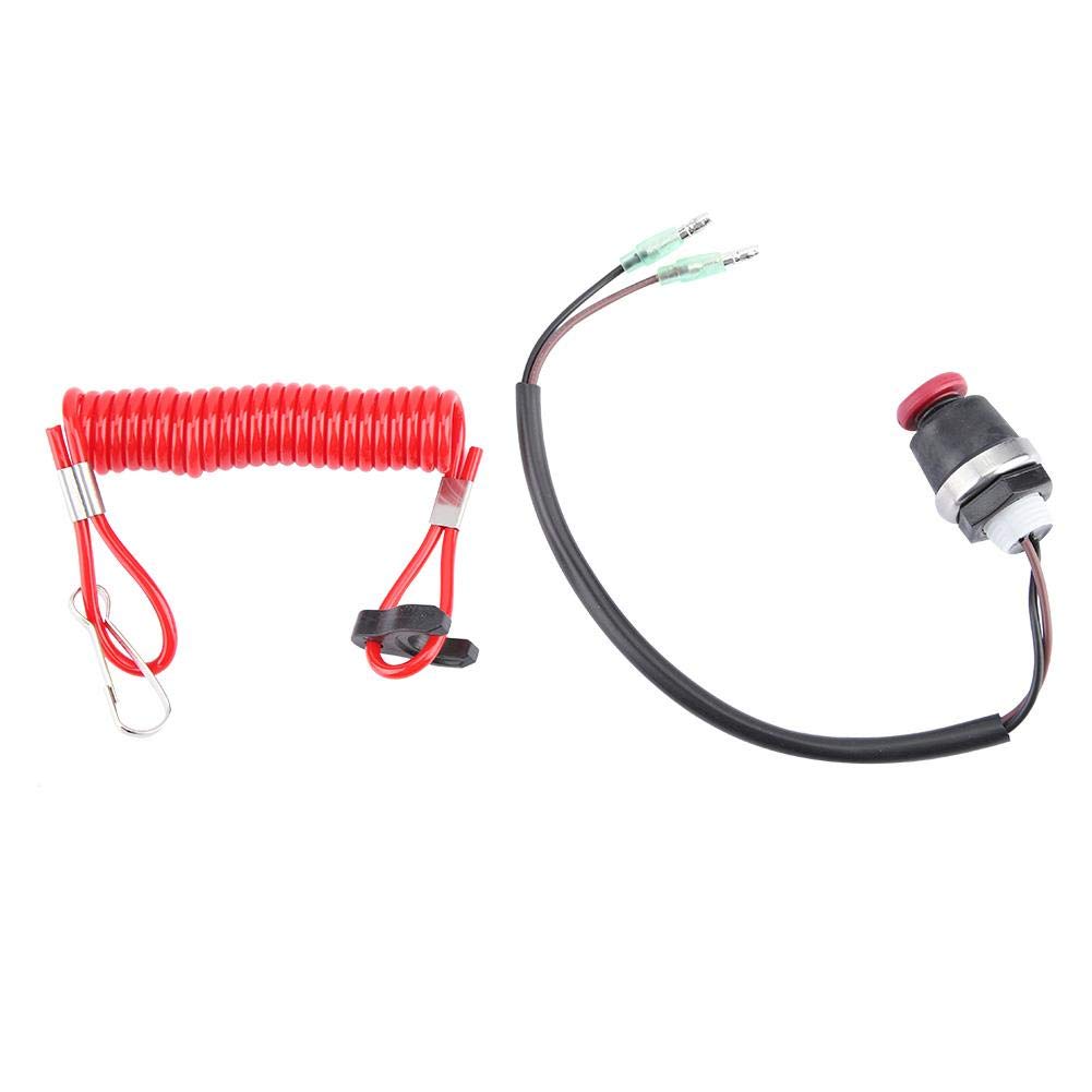Switch Tether, Boat Engine Safety Kill Stop Switch Lanyard Cord for Outboard Engine Motors Maine Tohatsu