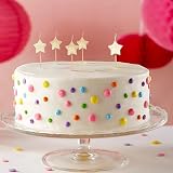 Unique Sparkling Gold Star Birthday Candles Pack of 6 Elegant Design view 3