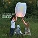 Flying Sky Lanterns - Multicolor Paper Chinese Lanterns for Birthday, Wedding, Valentine, Outdoor Party - Biodegradable Eco-Friendly Wish Lamps - Pack of 10 with Giftbox - by Comfolife