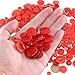 Keadic 1000PCS Buttons Favorite Findings Basic Resin 2 and 4 Holes for DIY Crafts Sewing Christmas Party Decorations (Deep Red)
