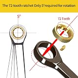 Meccion 21mm Fixed Head Ratchet Spanner Chrome Vanadium Black Nickel view 4