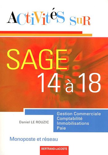 Activités sur Sage 14 à 18 monoposte et réseau