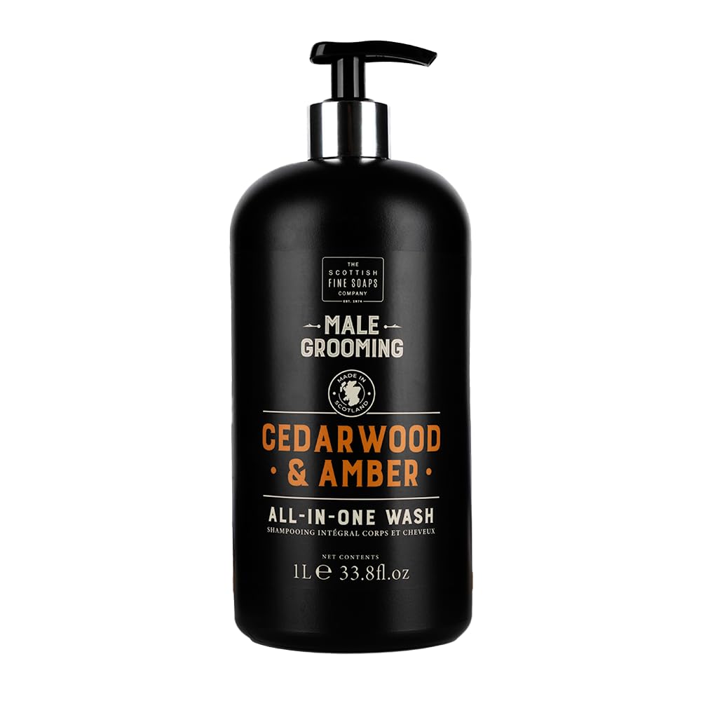 Cedarwood & Amber All in One Wash - 1 Litre by Scottish Fine Soaps
