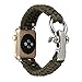 Baokai Band Compatible with Apple Watch 42mm, Nylon Rope Paracord Watch Band with Outdoor Survival Stainless Steel Shackle Replacement for Apple Watch Series 3 Series 2 Series 1 Sport and Edition
