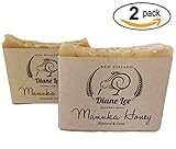 2 Bars of Manuka Honey Soap. All Natural Handmade in New Zealand, Made of Manuka Honey, Oak and Almond, with All Natural Organic Ingredients