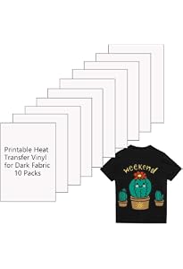 Amazon.com: StarCraft Inkjet Printable Heat Transfer (HTV) 10 Sheet Pack -  Dark Materials