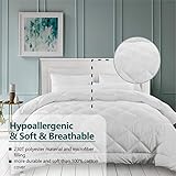 Cozynight  All Season White Comforter -Down Alternative Comforter Duvet Insert With Corner Tabs-Soft & Hypoallergenic  & lightweight & Breathable Microfiber Comforter King 106*92 inches