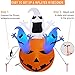 PETUOL Halloween Inflatable Decoration Pumpkin Ghost,5 Foot Airblown Pumpkin with 3 Ghosts for Home Yard Garden Indoor and Outdoor Decor Led Breath Light