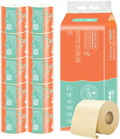 Toilet Paper Hand Towels 10 Rolls Bamboo Fiber 4ply Soft Natural Household Tissue Home Bathroom Public