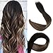 Full Shine Hair Extensions Real Human Hair Tape in Remy Hair Extensions 22 Inch Tape in Hair Extensions Human Hair Balayage Color 1B Dark Roots Fading to 6 and 27 Honey Blonde 50g 20PCS Tape Ins