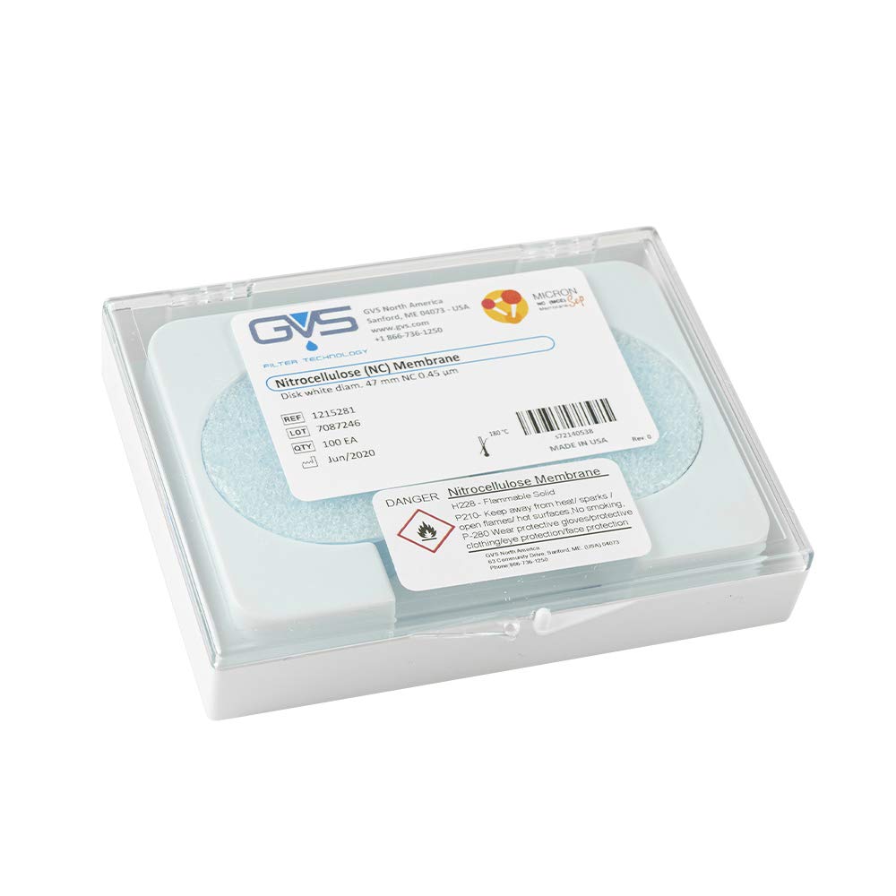 GVS Filter Technology 1215281 Filter Disc, MCE Membrane, 0.45 µm, 47 mm, 100/pk