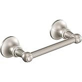 Moen Vale Brushed Nickel Double Post Pivoting Toilet Paper Holder, Wall Mounted Lavatory Tissue Storage for Bathroom, RV, DN4408BN