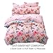 Lemontree Butterfly Bedding Set- Girls Soft Bedding Duvet Cover Set-Pink Butterflies Floral Patterns,Hypoallergenic,Microfiber -1 Duvet Cover + 1 FLAT Sheet + 2 Pillowcases JUST COVER NOT COMFORTER