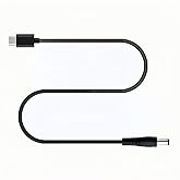 USB C to DC 5.5mm x 2.5mm(Compatible with 5.5x2.1mm) Power Cord, USB Type C Input to DC 12V 3A Out Power Cable, Work with PD Charger and Power Bank. for Outdoor, Studio and Travel.(1 Pack, 3.3 Feet)