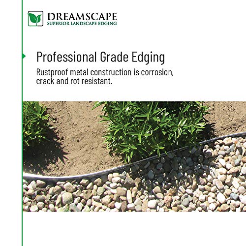 Dreamscape EZ Edge Aluminum Landscape Edging 4 Strips, 6ft Each (24ft Total), Mill Finish