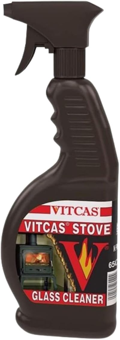 Vitcas 650 ml Stove Glass Cleaner for Fireplace BBQ Log Burner Wood Burner