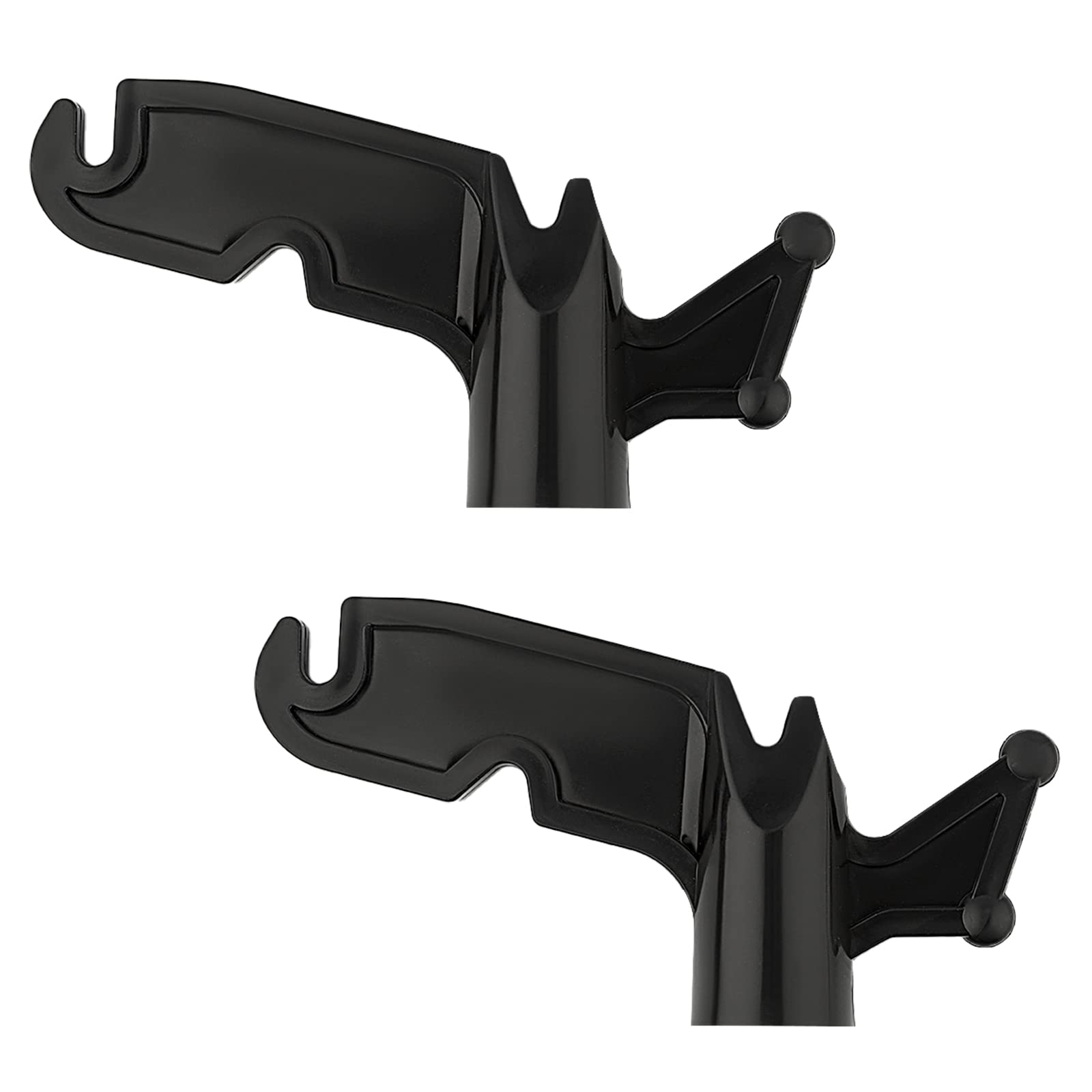LUTER 2pcs Extension Pole Hook Heads, 3/4" Inner Diameter Multi-Purpose Plastic Utility Hook Attachment Screw on Pole Handle Hanger Hooks for Hanging Christmas Light Strings Bird Feeders Ropes