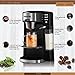 Gourmia GCM6000 6 In 1 Single Serve - One Touch Coffee - Cappuccino, Latte, Coffee, Tea & Chai/Milk Tea - Built-In Milk Frother - K-Cups/Ground Coffee/Loose Leaf Tea - Steams Milk Into Cup - 1080W