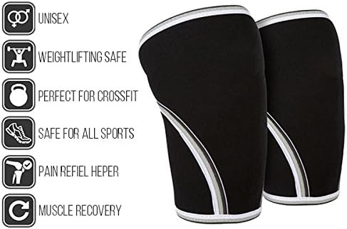 Knee Sleeves By PureGreen – Breathable Unisex Neoprene Compression Knee Wraps For Weightlifting, Crossfit &amp; Sports, Flexible &amp; Supportive Knee Protection Brace, Promotes Pain Relief &amp; Muscle Recovery